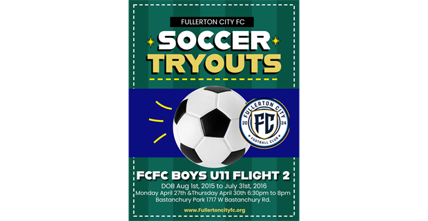 FCFC BU11 Club Tryouts (Click to Register)
