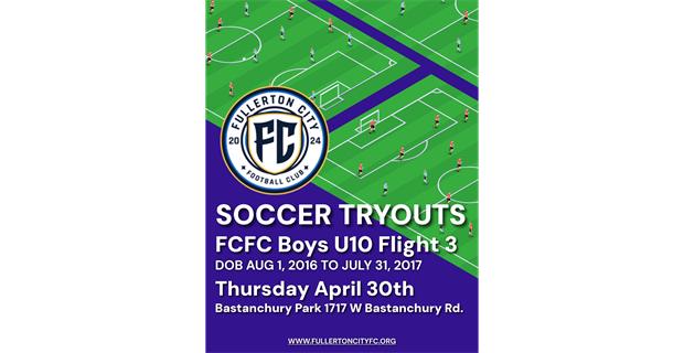 FCFC BU10 Club Tryouts (Click to Register)