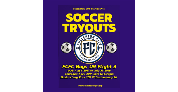 FCFC BU9 Club Tryout (Click to Register)