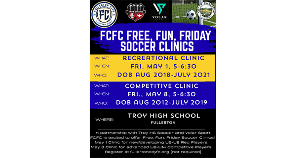 May 1 & 8 Free Fri Clinics (Click to Register)