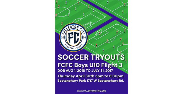 FCFC BU10 Club Tryouts (Click to Register)